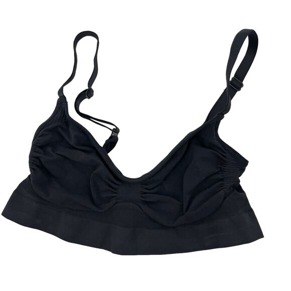SKIMS Seamless Sculpt Bralette Bra Onyx Adjustable Straps Ruched S/M NEW - Picture 5 of 7